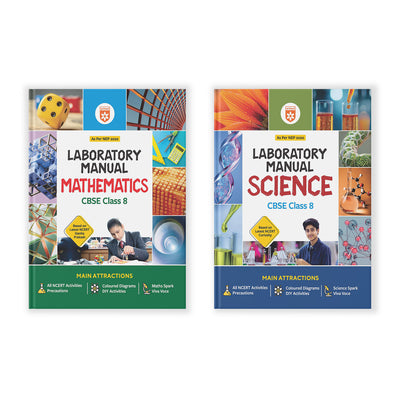 Combo of Lab Manual Mathematics & Science CBSE Class 8 | NEP 2020 Edition | English Medium