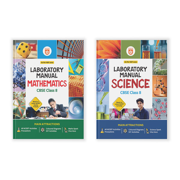 Combo of Lab Manual Mathematics & Science CBSE Class 8 | NEP 2020 Edition | English Medium