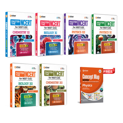 Combo of Master the NCERT Physics, Chemistry & Biology Class 11th & 12th | For NEET (UG) & CUET 2026 | With Free CONCEPTS MAPS TOOL KIT PHYSICS | English Medium