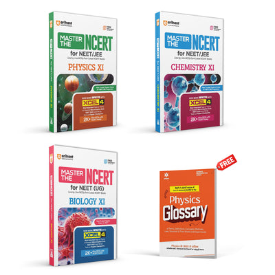 Combo of Master the NCERT Physics, Chemistry & Biology Class 11th | For NEET (UG) & JEE 2026 | With Free PHYSICS Glossary| English Medium