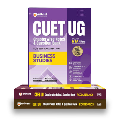Combo of CUET 2026 Business Studies, Accountancy, Economics | Free Online Digital Support