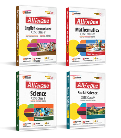 Combos of CBSE All in One Class 9th Exam 2025-26 | English Communicative, Mathematics, Science & Social Science