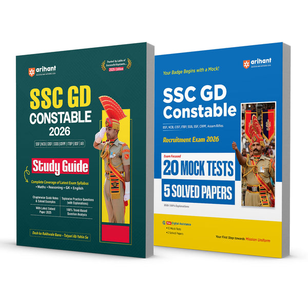 SSC GD Constable Exam 2026 | Study Guide & 20 Mock Tests + 5 Solved Papers | English Medium
