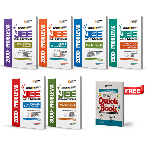Combo of Navigator Series JEE Main & Advanced 2027 |  Mechanics I & II, Electrostatic & Current Electricity, Magnetism & Electromagnetic Induction, Optics & Modern Physics, Thermodynamics & Waves | With Free Physics Quick Books | English Medium