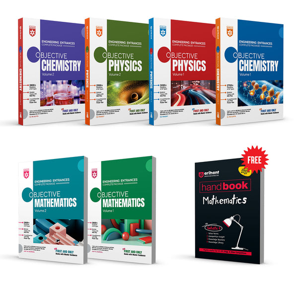 Combo of Objective Vol. I & II | Physics, Chemistry & Mathematics | With Free Handbook - MATHEMATICS | English Medium
