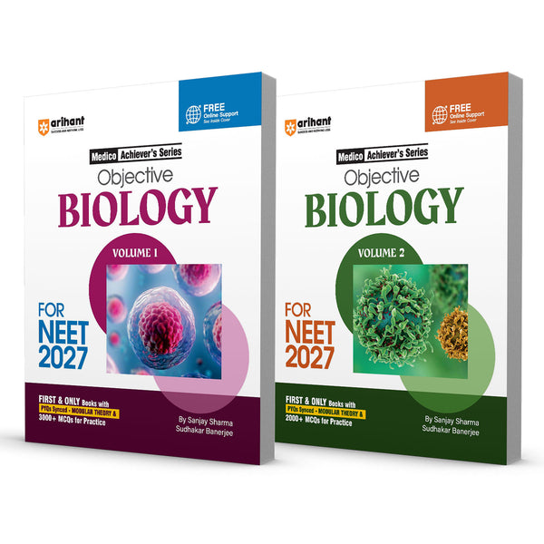 Combo of Objective Biology Vol. 1 & Vol. 2 | Engineering Entrances Complete Package | English Medium