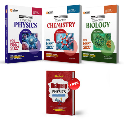 Combo of Objective Physics, Chemistry & Biology Vol. 2 | Medico Achiever’s Series | 3000+ MCQs with PYQs Synced Modular Theory | With Free Dictionary of Physics | English Medium