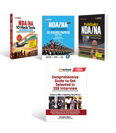 Combo of Pathfinder & UPSC NDA/NA 2026 | Chapterwise 20 Solved Papers (2025–2016) & 10 Mock Tests | Mathematics & General Ability Test (GAT) | With Free Comprehensive Guide to Get Selected in SSB