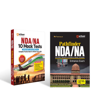 Combo of Pathfinder & UPSC NDA/NA 2026 | Study Guide & 10 Mock Tests | Mathematics & General Ability Test (GAT) | English Medium