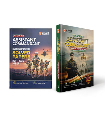 Combo of UPSC CAPF Assistant Commandant (AC) 2026 | General Studies Paper-I, Chapterwise Topicwise Solved Papers (2010–2025) Paper 1 & 2| Hindi Medium