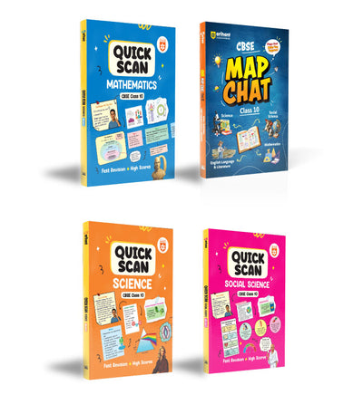 Combo of Cbse Map Chat & CBSE Map Chat Class 10 | Science, Social Science, Mathematics | English Medium