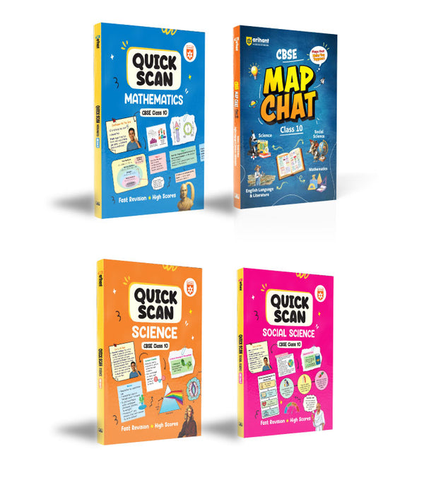 Combo of Cbse Map Chat & CBSE Map Chat Class 10 | Science, Social Science, Mathematics | English Medium