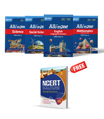 Combo of CBSE All in One Class 10th Exam  2026-2027 | English Lang. , Mathematics, Science,  Social Science | With Free NCERT Solutions Social Science for Class 10th @225