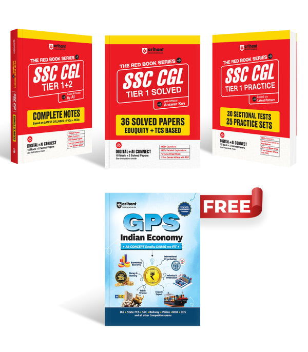 Combo of SSC CGL (Tier 1 & 2) Exam 2026 | 36 Solved Papers (Eduquity + TCS Based) & 20 Sectional Tests & 25 Practice Sets | With Free GPS Indian Economy |