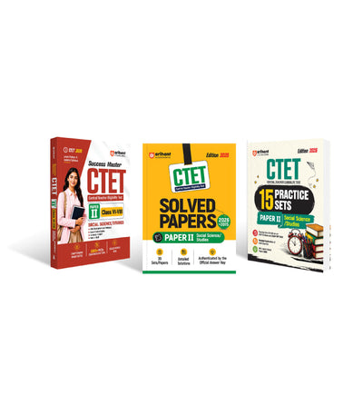 CTET 2026 15 Practice Sets Paper 2 (Class 6-8) | Social Science/ Studies | Child Development & Pedagogy, Social Science, English & Hindi , 35 Solved Papers (2026–2014) & Practice Sets Paper 2 | English Medium