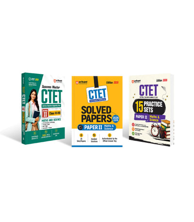 CTET 2026 15 Practice Sets Paper 2 (Class 6-8) | Maths & Science | Child Development & Pedagogy, Social Science, English & Hindi , 35 Solved Papers (2026–2014) & Practice Sets Paper 2 | English Medium