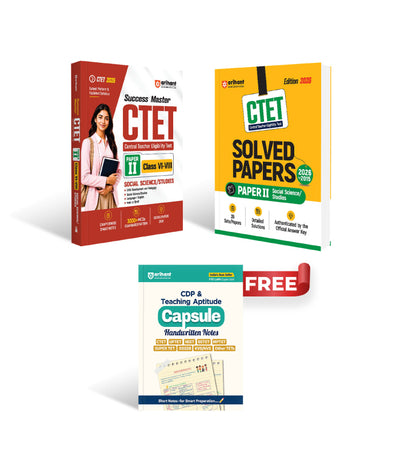 Success Master CTET 2026 Paper 2 (Class 6–8) | Social Science/Studies | 35 Solved Papers (2026–2014) | With Free Child Development and Pedagogy (CDP) & Teaching Aptitude Capsule Handwritten Notes
