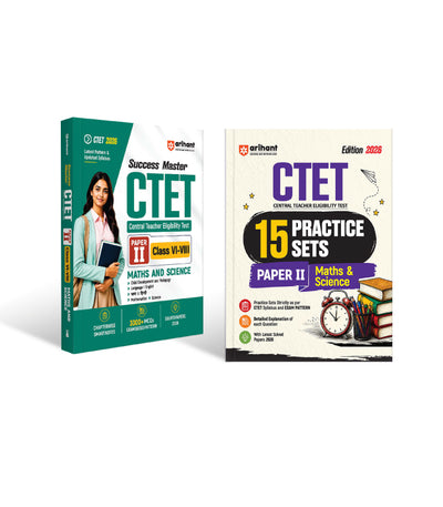 Combo of Success Master CTET 2026 Paper 2 (Class 6–8) | Maths & Science | Child Development & Pedagogy, Mathematics, Science, English & Hindi & 15 Practice Sets | Englsih Medium