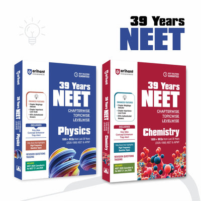 Combo (Set of 2 Books) 39 Years NEET (2026–1988) Physics & Chemistry PYQ Question Banks for NEET 2027 | Chapterwise, Topicwise & Levelwise PYQs with NTA Authenticated Solutions & Re-NEET 2026 Paper
