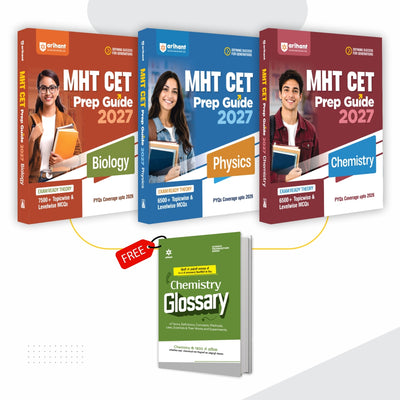 Combo (Set of 4 Books) MHT CET PCB 2027 Complete Prep Pack: Prep Guides for Physics, Chemistry & Biology (7500+ MCQs & PYQs Each) + Chemistry Glossary | Based on Latest Syllabus & Exam Pattern