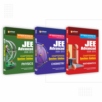 Combo (Set of 3 Books) JEE Advanced 2027 Chapterwise Previous Year Solved Papers (2013-2026): Physics, Chemistry & Mathematics | Authentic Chapterwise PYQs with Detailed Step-by-Step Solutions for IIT JEE Preparation