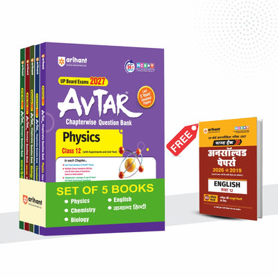 Combo (Set of 6 Books) Avtar & Fast Track UP Board Class 12 PCB Prep Kit 2027 (English Medium): Physics, Chemistry, Biology, Samanya Hindi & English Question Banks + 8-Year English Unsolved Papers (2019-2026) | NCERT & NEP 2020