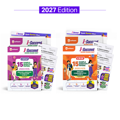 Combo (Set of 2 Books) i-Succeed CBSE Class 10 Exam 2027 Prep Kit: 15 Sample Question Papers (English Language & Literature + English Communicative) | Colour Cheat Sheets, Toppers Copy & Free Super Power Kit | Based on Latest SQP Released 21 Sept 2026