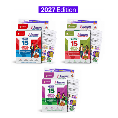Combo (Set of 3 Books) i-Succeed CBSE Class 12 Exam 2027 Prep Kit: 15 Sample Question Papers (Applied Maths, BST & Accountancy) | Colour Cheat Sheets, Toppers Copy & Free Super Power Kit | Based on Latest CBSE SQP Released 21 Sept 2026