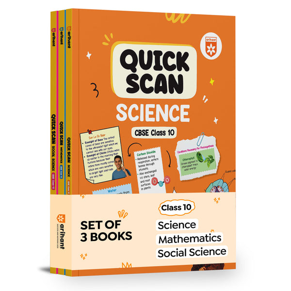 Combo of Quick Scan Cbse Class 10th | Science, Mathematics, Social Science | | Based on Latest CBSE Syllabus | English Medium