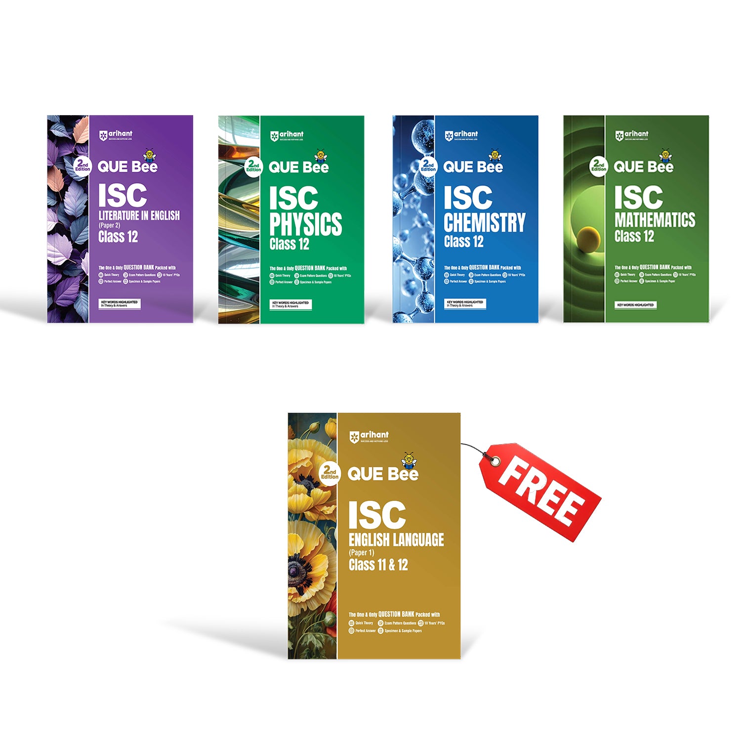 Isc English Guide Book Combo of ISC QUEE BEE Class 12 Exam 2027 | English Lit (Paper-2), Phys ...