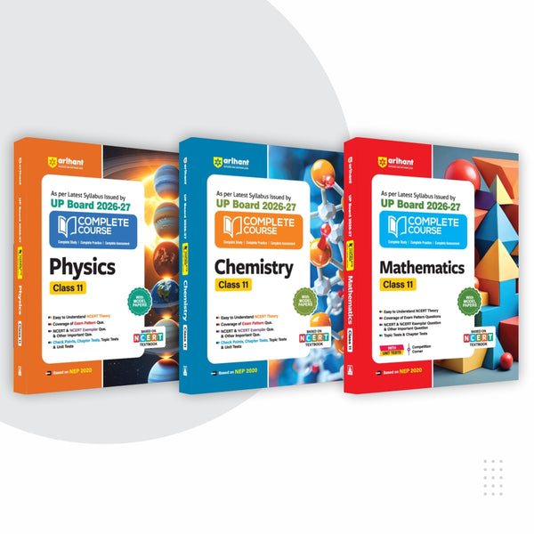 Combo of UP Board Class 11 PCM Complete Course Pack 2026-27 (Set of 3 Books: Physics, Chemistry & Mathematics) Based on Latest NCERT Pattern & NEP 2020 | Includes Chapter Tests, Topic Tests & Model Papers (English Medium)