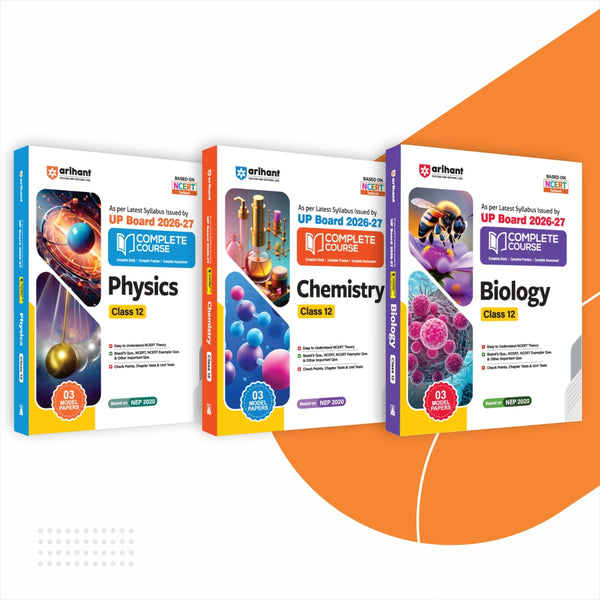Combo (Set of 3 Books) UP Board Class 12 Complete Course 2026-27: Physics, Chemistry & Biology (PCB Stream) | Based on NCERT & NEP 2020 | Includes Chapter Tests, OMR Model Papers & Project Work