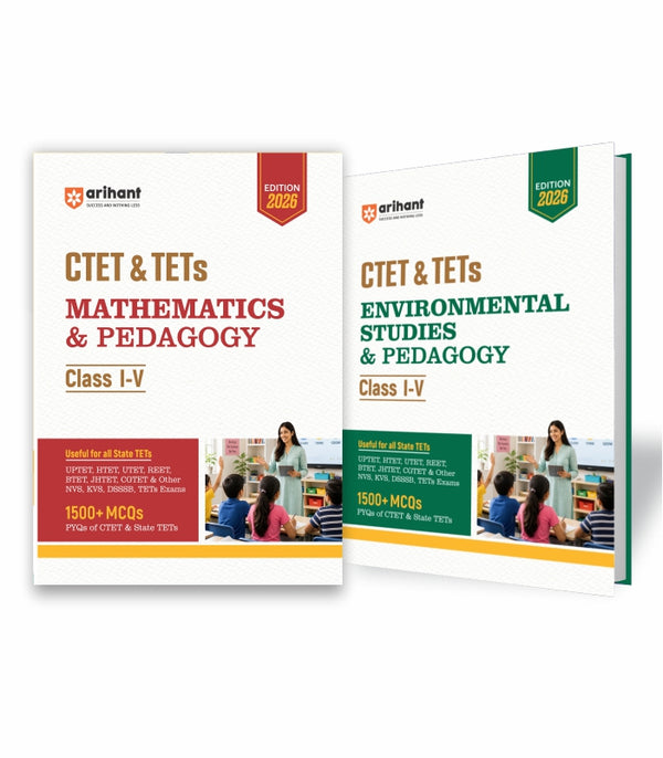 Combo of CTET & TETs for Class 1–5 | Mathematics & Pedagogy & Environmental Studies & Pedagogy | English Medium