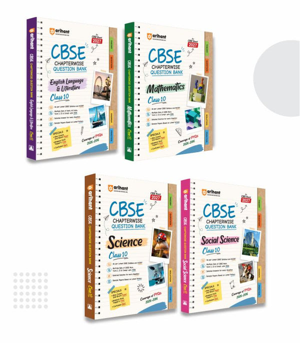 Combo of CBSE Class 10 Chapterwise Question Bank for Board Exam 2027 | Mathematics, Science, Social Science, English Language & Literature  | English Medium