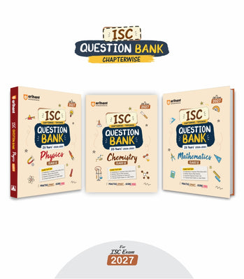 Combo of ISC Class 12 Question Bank for Exam 2027 | Physics, Chemistry & Mathematics | English Medium
