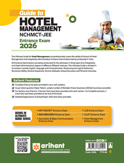 NCHMCT-JEE (Hotel Management Entrance Exam) 2026 | Study Guide | 3000+ MCQs, 2 Sectional Test