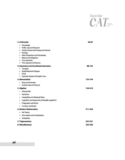 Face To Face CAT | 26 Years Chapterwise - Topicwise Solved Paper (1999-2024) | English Medium