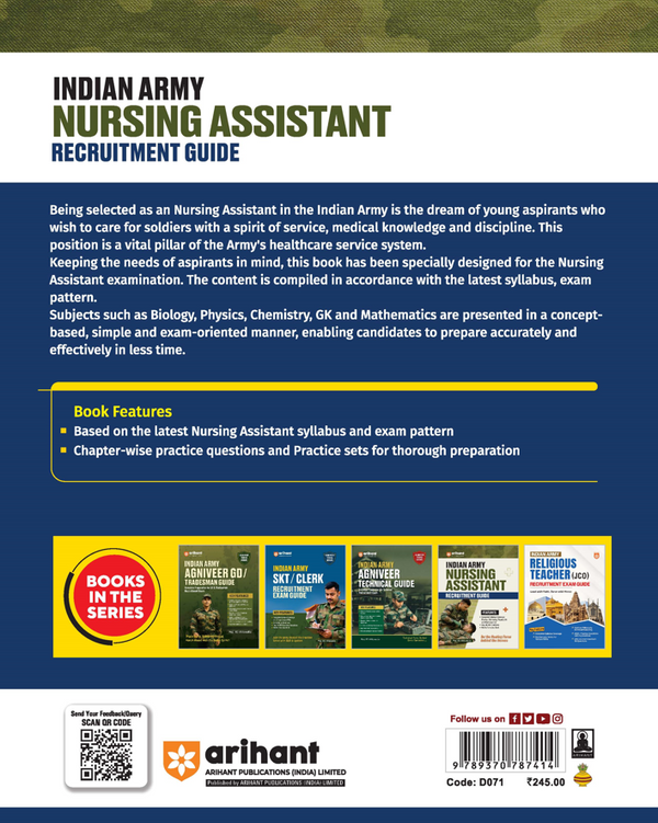 Indian Army Nursing Assistant Recruitment Exam | Complete Syllabus Coverage, Chapterwise PYQs, Maths Formulas