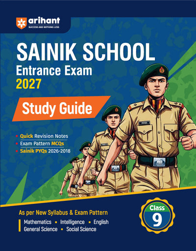 Combo of AISSEE Sainik School Class 9 Entrance Exam 2027 | Study Guide, 15 Practice Sets with Solved Paper 2026| English Medium