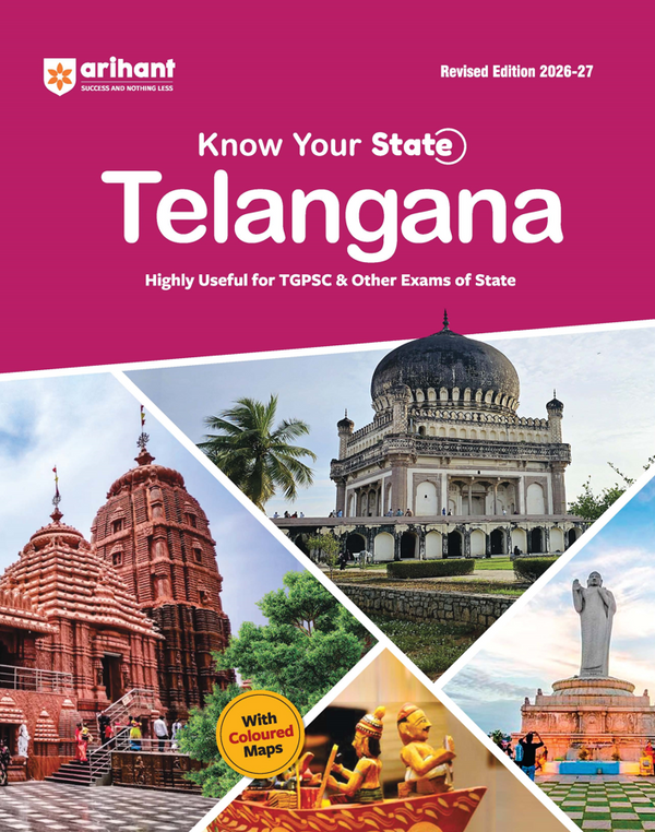 Know Your State Telangana (General Knowledge) | Highly Useful for TGPSC Other Competitive Exams | With Important Map, Flow charts, Tables, Practice MCQs, PYQs & Budget 2026-27