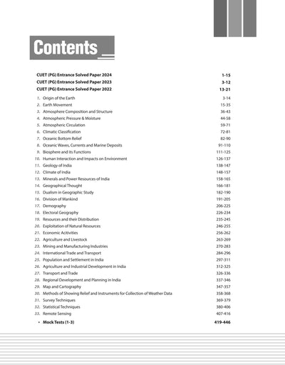 NTA CUET PG 2025 I MA Geography Part-B I Revised edition with Study Notes, Scorer Zone, and 3 Mock Tests