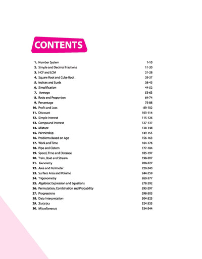best arithmetic book TOC