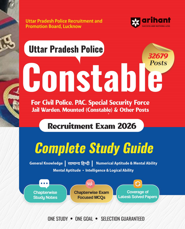 UP Police Constable Exam 2026 Study Guide | Civil Police, PAC, VSSF, Jail Warder & ASI Posts | Study Notes, Updated Syllabus, Solved Paper 2024, Latest Exam Pattern | English Medium