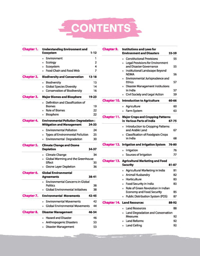 NCERT Notes Environment, Biodiversity & Diaster Management (Class 6-12 Old + New) | 1st Edition | For UPSC and Other Competitive Exams | English Medium
