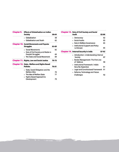 NCERT Notes Society, Social Justice & Internal Security (Class 6-12 Old + New) | 1st Edition | For UPSC and Other Competitive Exams | English Medium