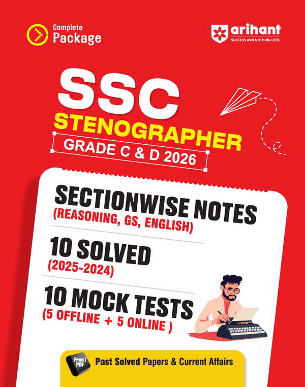 Combo of SSC Stenographer (Grade C & D) Exam 2026 & Static GK, Reasoning & English Language (Angraji Bhasha) Capsule Handwritten Notes | English Medium