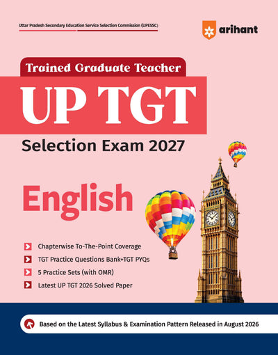 UP TGT English Exam 2027 | Chapterwise Study Notes, Practice Questions & PYQs, 5 Practice Sets with OMR Sheets, Latest Solved Paper 2026 | Based on Latest Syllabus & Exam Pattern (August 2026)