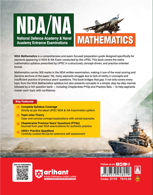 NDA NA mathematics 2026 complete syllabus book