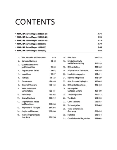 NDA/NA Mathematics Entrance Exam | English Medium