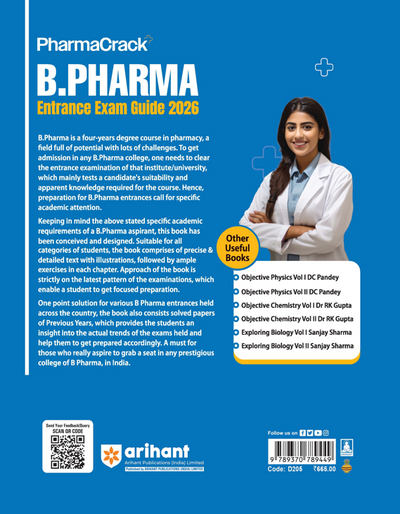 PharmaCrack B.Pharm Entrance Exam 2026 | Study Guide| Complete Coverage of Syllabus with 4000+ MCQs with Solutions & 3 Practice Sets